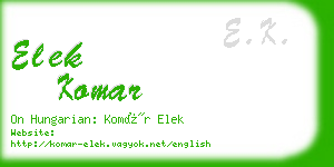 elek komar business card